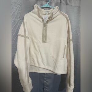HYFVE Cream Turtleneck Half-Zip Jacket